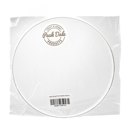 Metal Ring White Plastic Coated 200mm O.D.