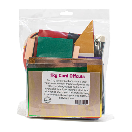 Card Offcuts Assorted Shapes and Colours 1kg