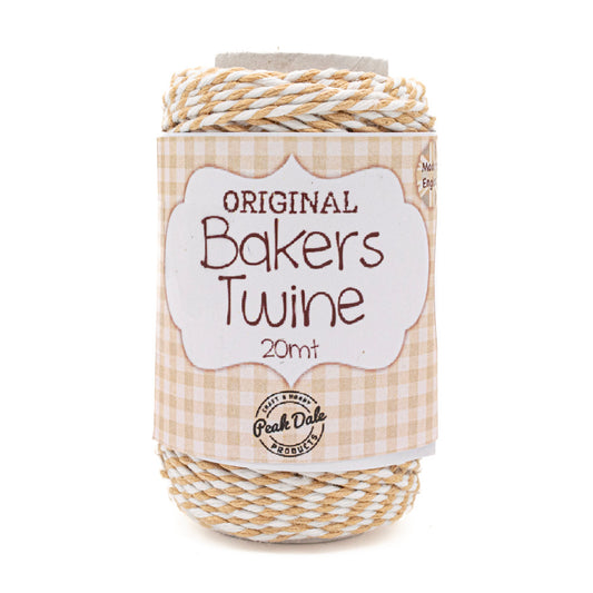 Bakers Twine APRICOT/WHITE 20mt - Default Title (BAKAPR)