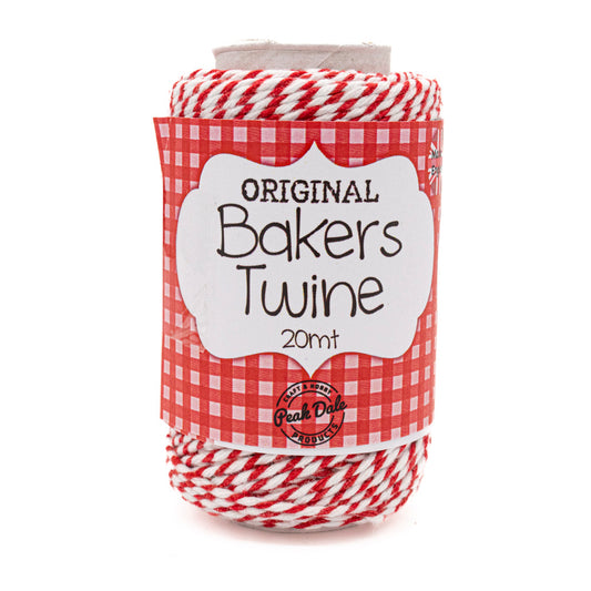 Bakers Twine RED/WHITE 20 mt - Default Title (BAKRED)