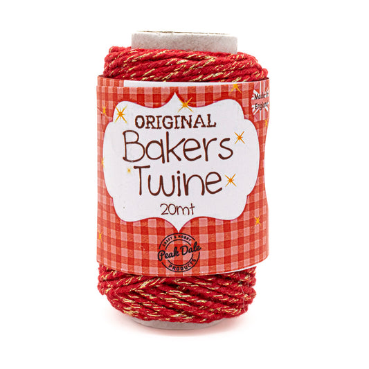 Bakers Twine RED/SPARKLE 20 MT - Default Title (BAKREDSPA)