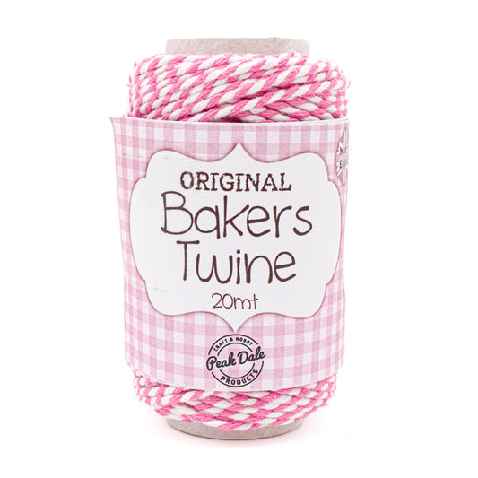 Bakers Twine ROSE/WHITE 20 mt - Default Title (BAKROS)