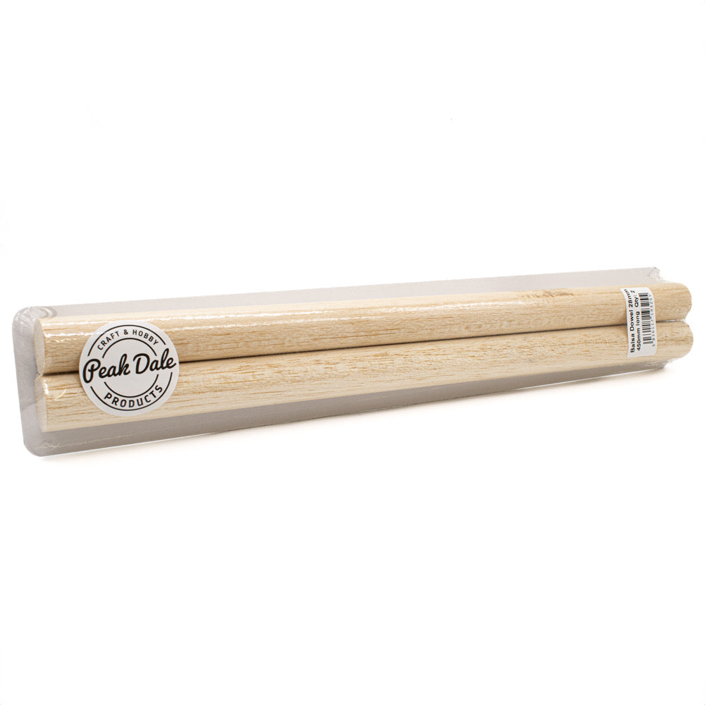 Balsa Dowel 28mm x 450mm Pack of 2 - Default Title (BALSADOW28)