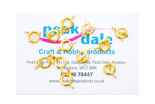 Bolt Rings 9 mm Gilt Plated Pack of 12 - Default Title (BOLT9G)