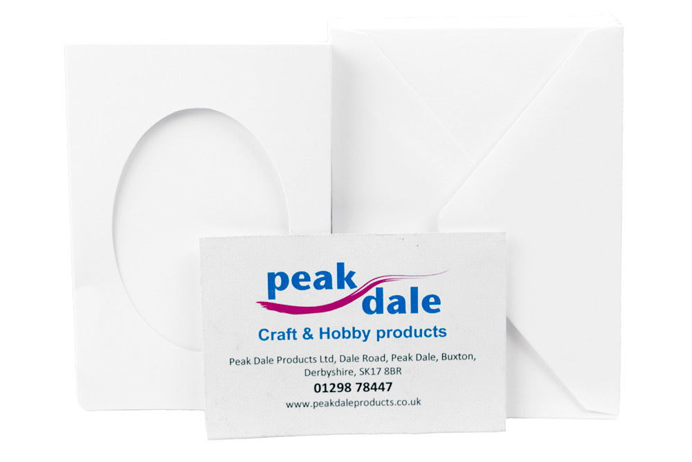 Cards Mini White with Oval Aperture Pack of 10 - M-1 - Default Title (CARD3FMWHITE)