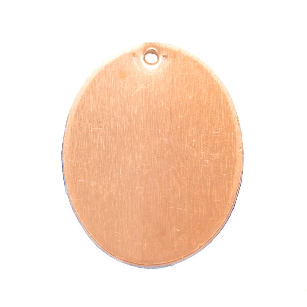 CB123 Oval 19x25 mm Copper Pendant 10 Pack - Default Title (CB123)