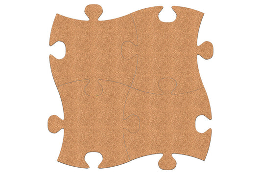 Cork Jigsaw Pieces 17cm Pack of 4 - Default Title (CORKJIG4)