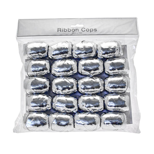Curling Ribbon Cops SILVER Pack of 20 - Default Title (CRARIBSIL20)
