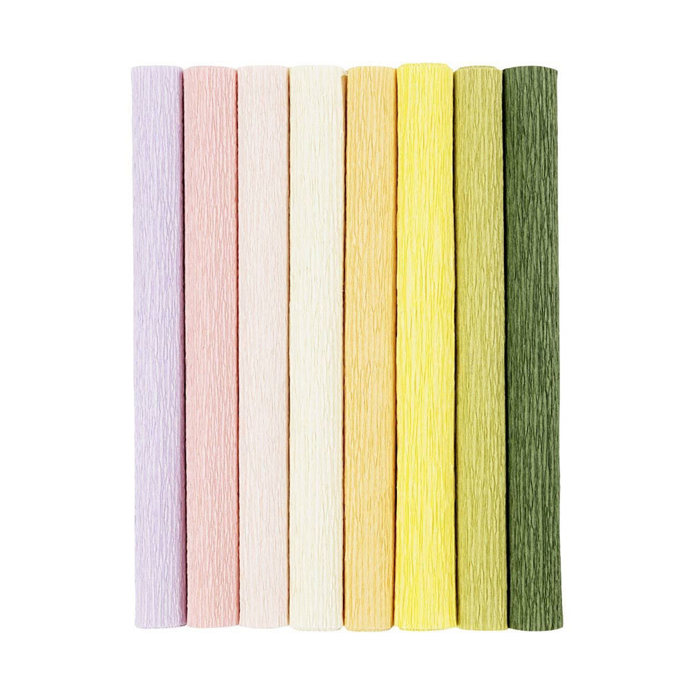 Crepe Paper 180% Stretch 25x60cm Pastel 8 rolls - Default Title (CREPE25PAS)