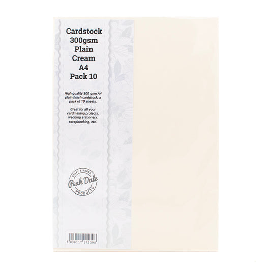 Cardstock A4 Cream Pack of 10 (300gsm) - Default Title (CS3PLACRE10)