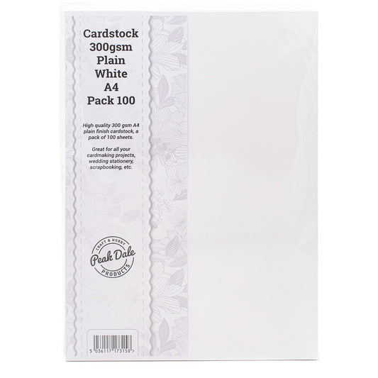 Cardstock A4 White Pack of 100 (300gsm) - Default Title (CS3PLAWHI)
