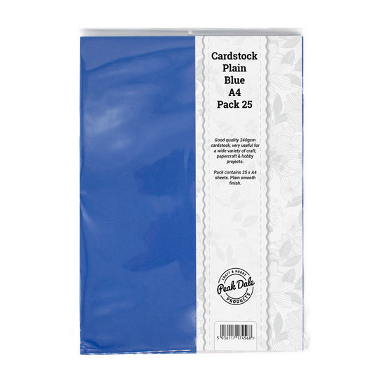 Cardstock Plain Blue A4 Pack of 25 - Default Title (CSPLABLU)