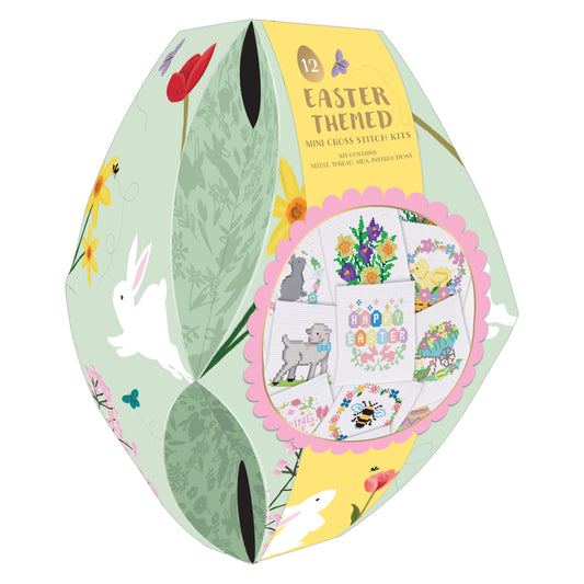 Embroidery Kit 12 Easter Cross Stitches - Default (EMBKIT12EASTER)