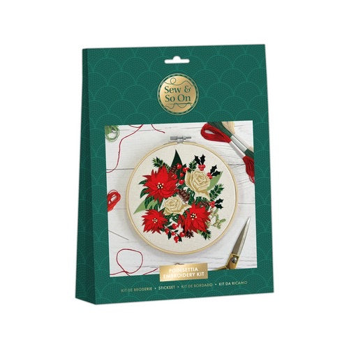 Embroidery Kit POINSETTIAS - Default (EMBKITPOI)