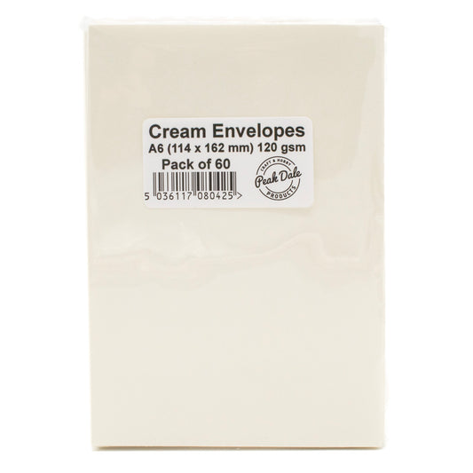 Envelopes A6 CREAM pk 60 - Default (ENVA6CR60)