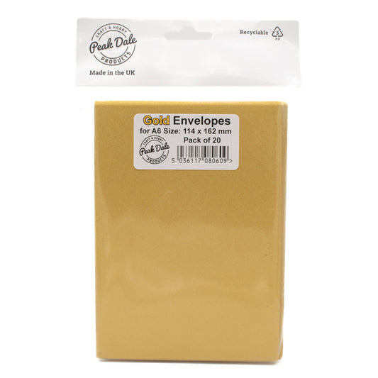 Envelopes A6 GOLD pk 20 - Default (ENVGOLD20)