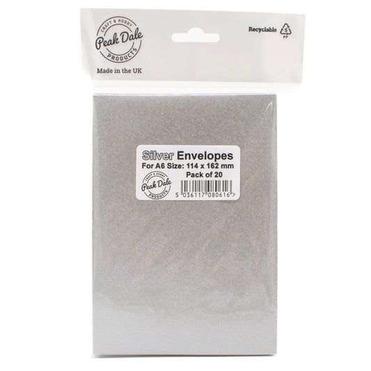 Envelopes A6 PEARL SILVER pack of 20 - Default Title (ENVSILV20)