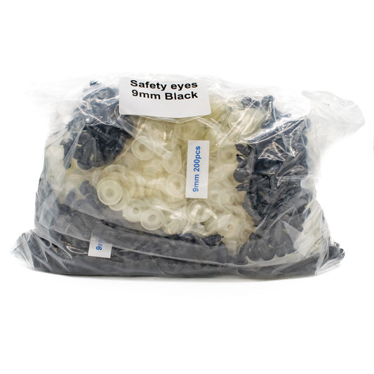 Safety Eyes 9mm Black 500 pairs - Default Title (EY09BLA500)