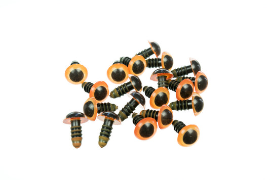 Safety Eyes 10mm Amber 10 pairs - Default Title (EY10AMB10)
