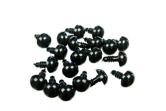 Safety Eyes 12mm Black 10 pairs - Default Title (EY12BLA10)