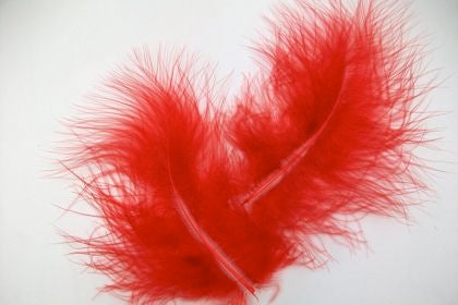 Feather Marabou Red Pack of 20