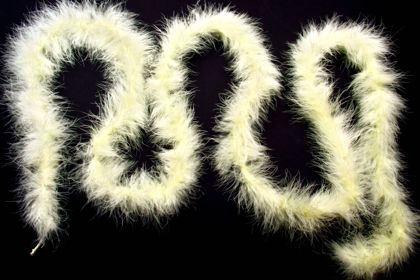 Feather Marabou Trim Cream 2mt