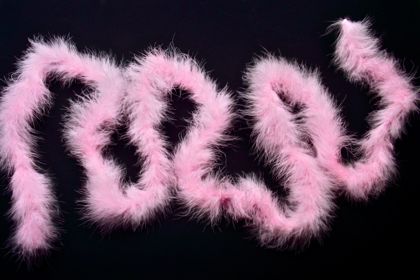Feather Marabou Trim Pink 2mt