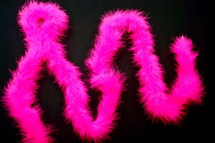 Feather Marabou Trim Shocking Pink 2mt