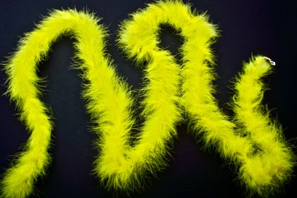 Feather Marabou Trim Yellow2mt
