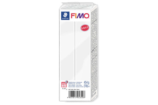 Fimo 8021-0 Soft 454g LARGE BLOCK White - Default Title (FIMOSLX0)