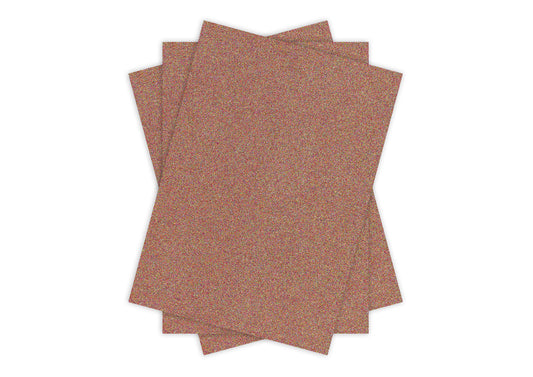 Glitter Card A4 ROSE GOLD Pack of 3 - Default Title (GLITCROSGOL)