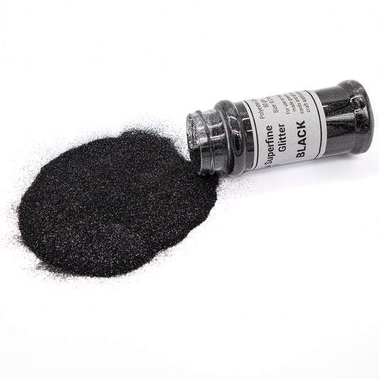 Glitter Superfine Black 0.2mm 50g - Default Title (GLITSTBLA)