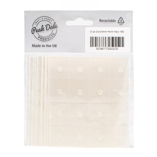 Glue Dots 6mm Permanent Pack of 160 - Default Title (GLUDOT6P)
