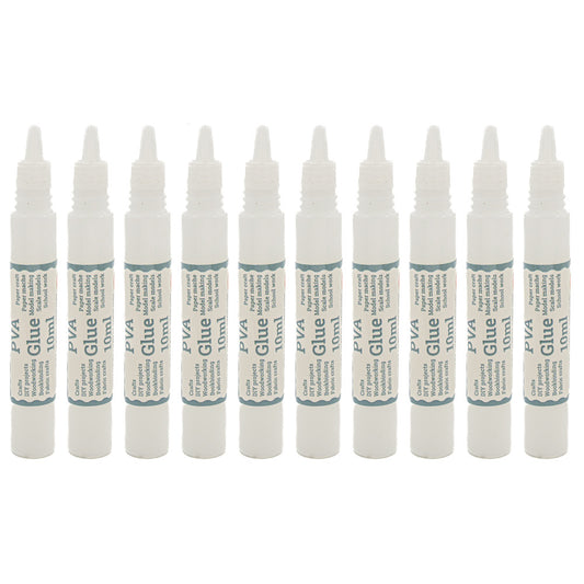 PVA Glue Pen 10ml Pack of 10 - Default Title (GLUEPEN10ML10)