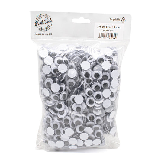 Joggle Eyes 15mm Glue On 500 Pairs - Default Title (JEYE15M500)