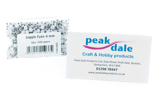 Joggle Eyes 4mm Glue On 500 Pairs - Default Title (JEYE4M500)