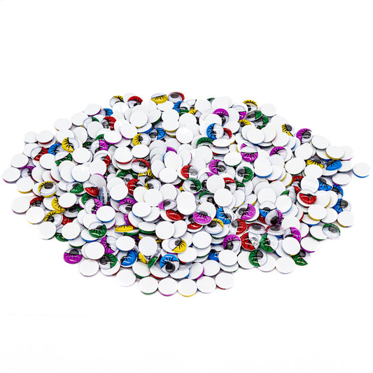 Joggle Eyes with Lash 10mm Glue On 100 pair - Default Title (JEYELASH10M100)