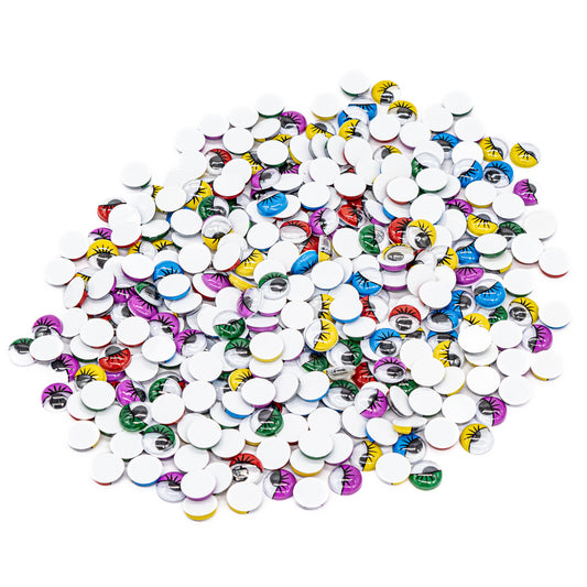 Joggle Eyes with Lash 8mm Glue On 100 pair - Default Title (JEYELASH8M100)