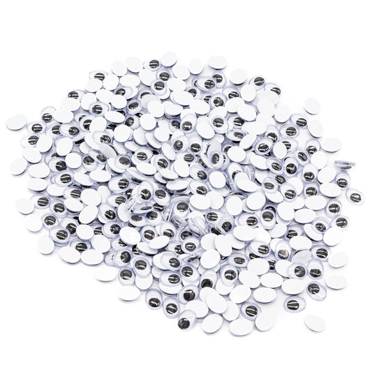 Joggle Eyes Oval 7 x 10mm Glue On 100 pair - Default Title (JEYEOV7X10M100)