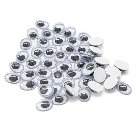 Joggle Eyes Oval 7 x 10mm 25 Pair - Default Title (JEYEOV7X10M25)