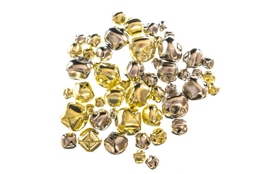 Jingle Bells Asst Sizes Gold and Silver Pack 50 - Default Title (JINASSGOLSIL50)