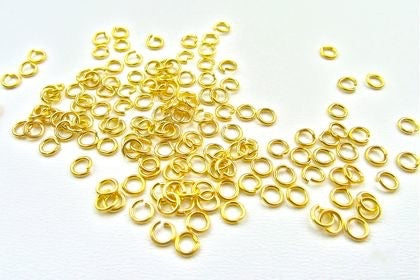 Jump Rings 3mm Gilt Plated Pack of 144 - Default Title (JUMP3G144)