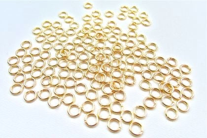 Jump Rings 5mm Gilt Plated Pack of 144 - Default Title (JUMP5G144)
