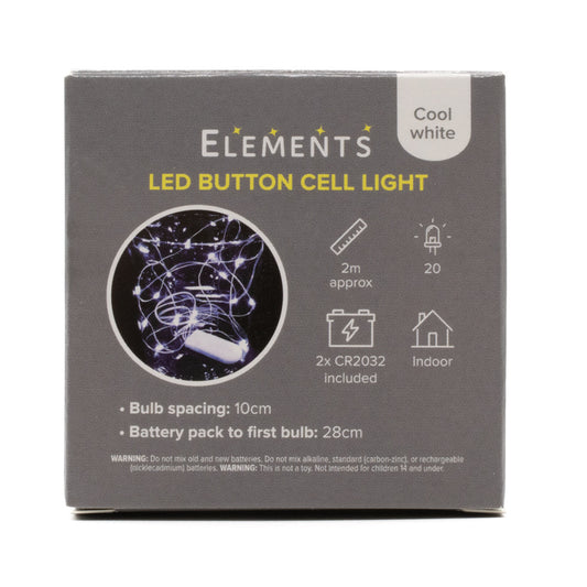 String of 20 cool white lights. Battery included - Default Title (LIGHT20SIL)