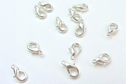 Lobster Clasp Small Silver Plated Pack of 12 - Default Title (LOBSMSP)