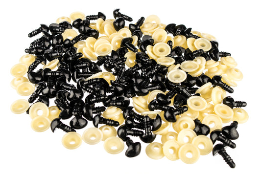 Safety Triangular Nose Black 13mm Pack of 100 - Default Title (NOSTRI13100)
