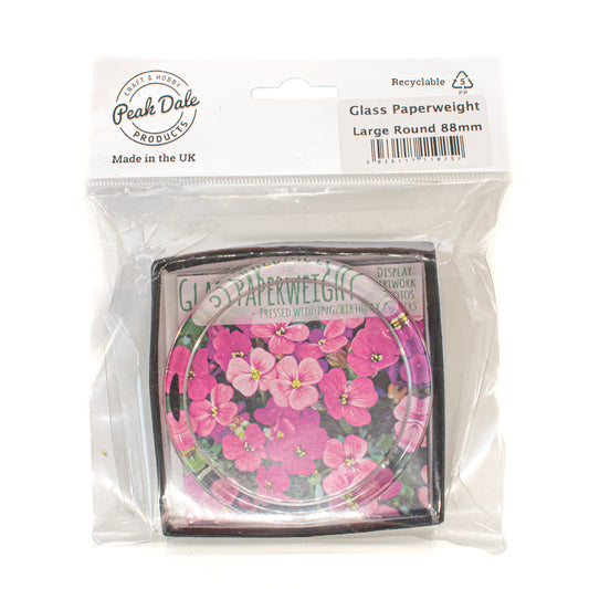 Paperweight Glass Large Round 88mm