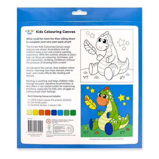 Kids Colouring Canvas BABY DINOSAUR - Default (PBNKIDDINO)