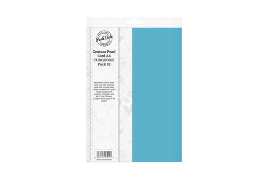 Cardstock A4 Pearl Turquoise Pack of 10 (310gsm) - Default Title (PEARLCARDTUR)