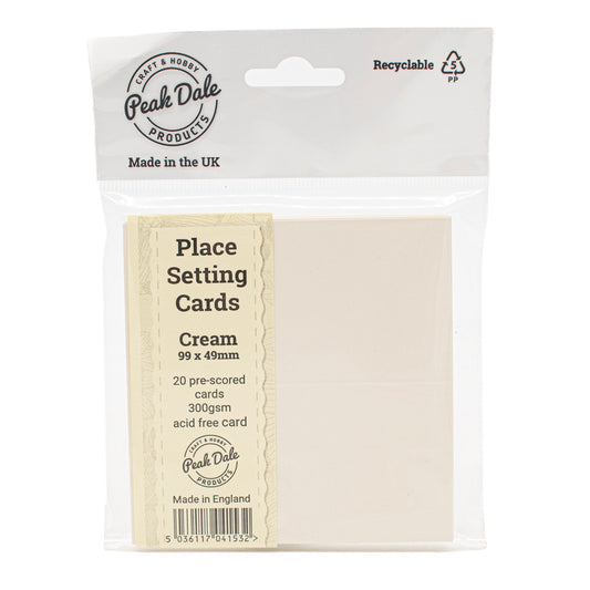 Place Setting Cards Cream Pack of 20 - Default Title (PLACECR)